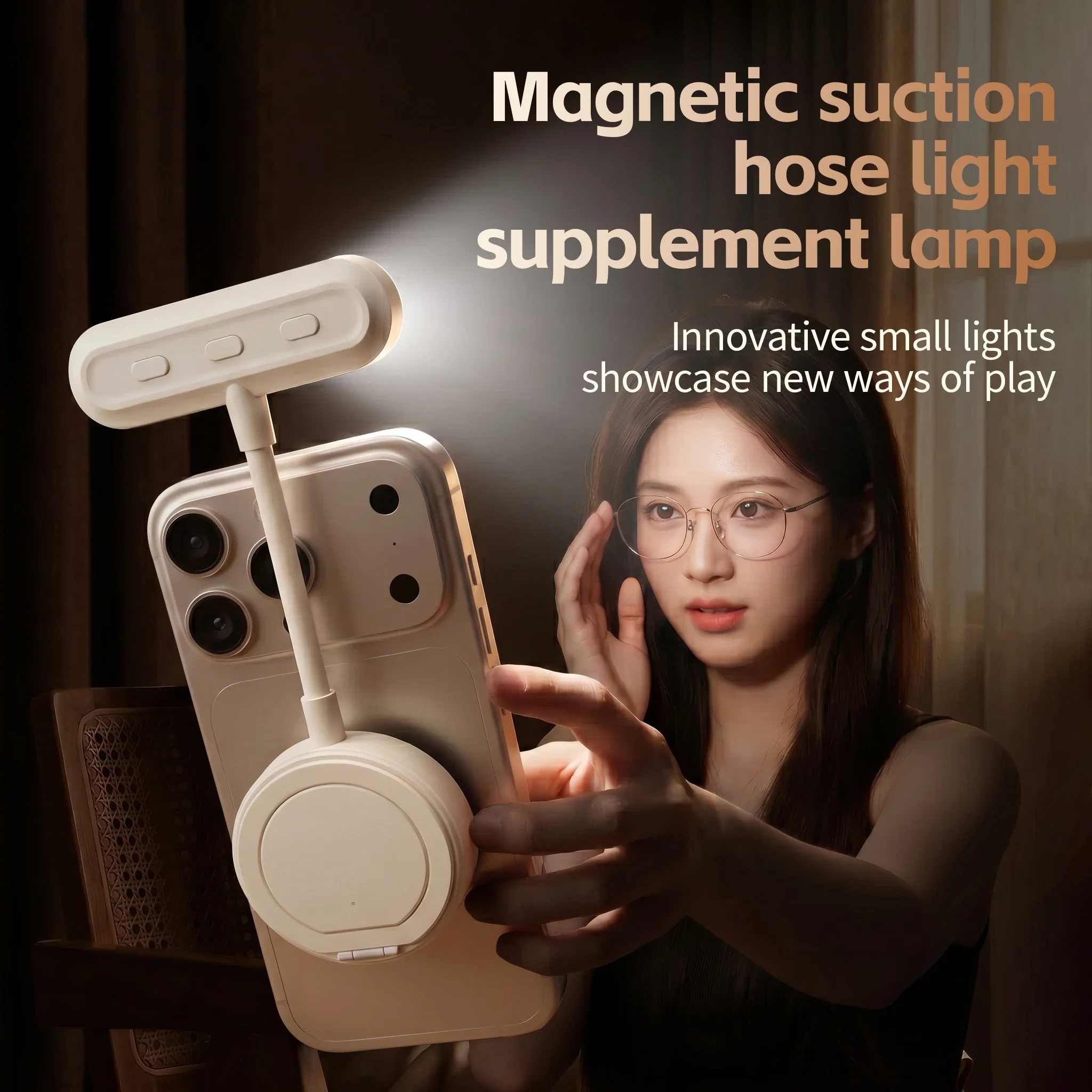 Magnetic Gooseneck Fill Light Portable Phone Selfie Beauty Lamp Eye Caring Reading Light Adjustable Magnetic Holder Stand Tools