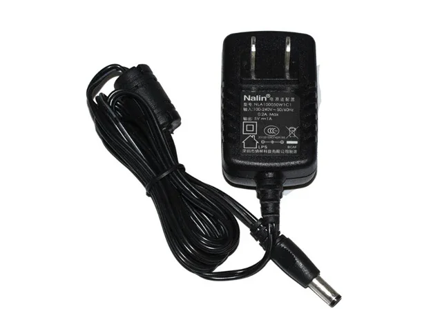 

Power Adapter 5V 1A, Barrel 5.5/2.1mm, US 2-Pin Plug, NLA100050W1C1