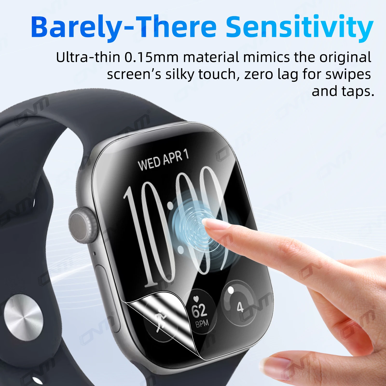 Hydrogel-Folie für Apple Watch Series 12 42mm/46mm Kratzfeste HD Vollflächige Schutzfolie für Bildschirm und Zubehör – Detail 3