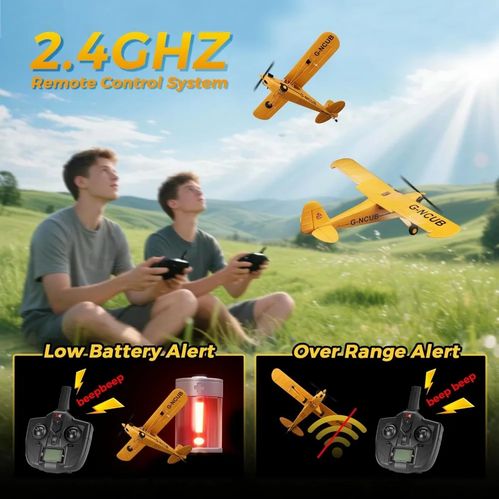 CKYSCHN A160 J3 Avión Gyro 2.4G RC de 6 ejes para adultos con vuelo 3D sin escobillas y control remoto de 5 canales, incluido 2 baterías