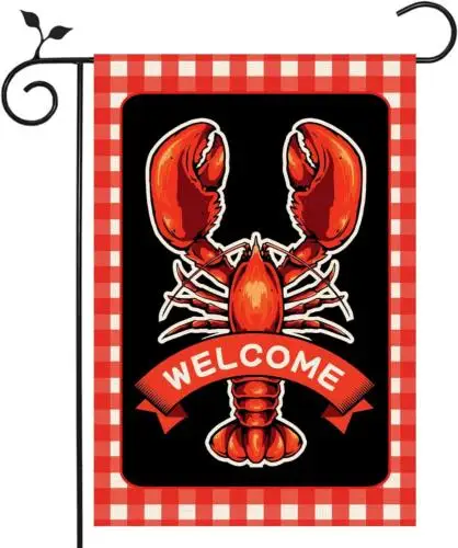 Crawfish Boil Garden Flag Let'S Cray Birthday Party Supply Lobster Indoor Outdoo