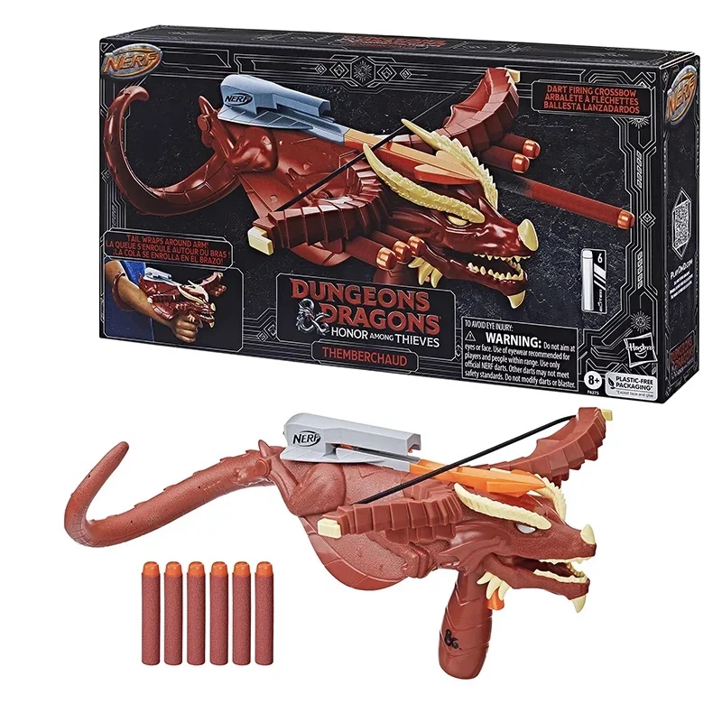 

Hasbro Heat Nerf D&D Themberchaud D&D Grand Theft Glory Red Dragon Crossbow Tabletop Case Display Boy's Birthday Gift