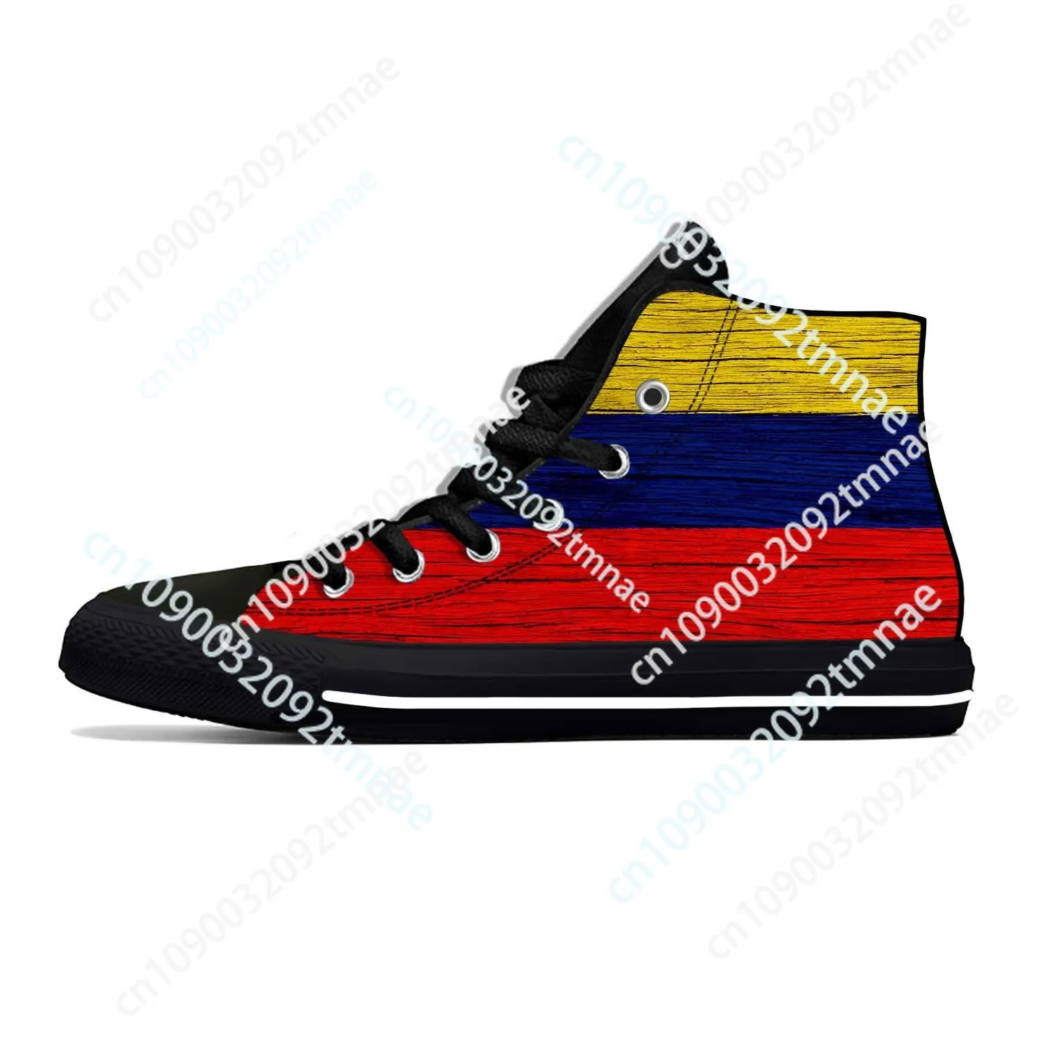 

Colombia Colombian Flag Patriotic Pride Fashion Casual Cloth Shoes High Top Comfortable Breathable Custom Men Women Sneakers