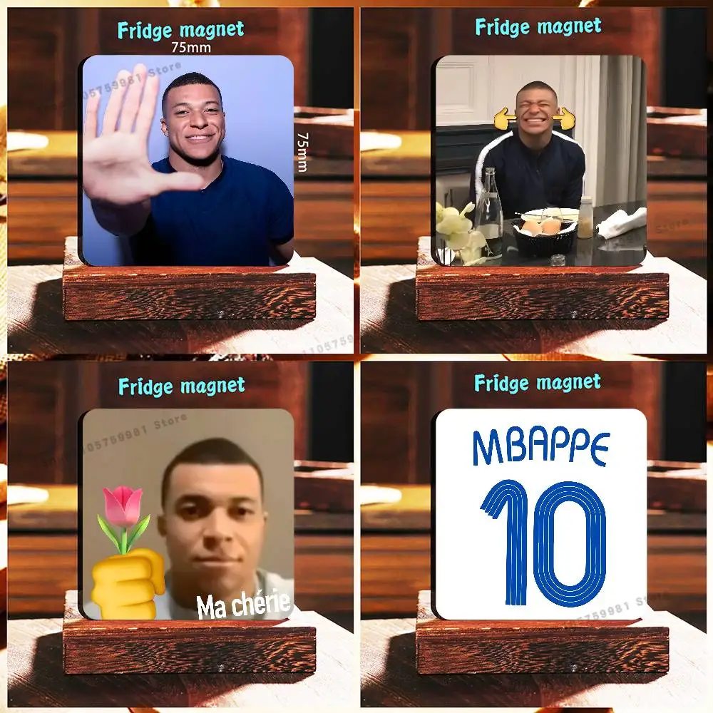 Funny K-Kylian M-Mbappe Football New PVC Fridge Magnet for Cartoon Refrigerator Decor For Child Magnetic Toy