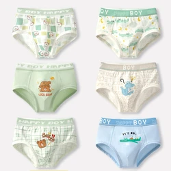 2-14 Years Old Green Boy's Briefs Underwear Boy Stretchy Panties Kids Clothes 3 4 5 6 7 8 9 10 11 12 13 14 Years Old 243004