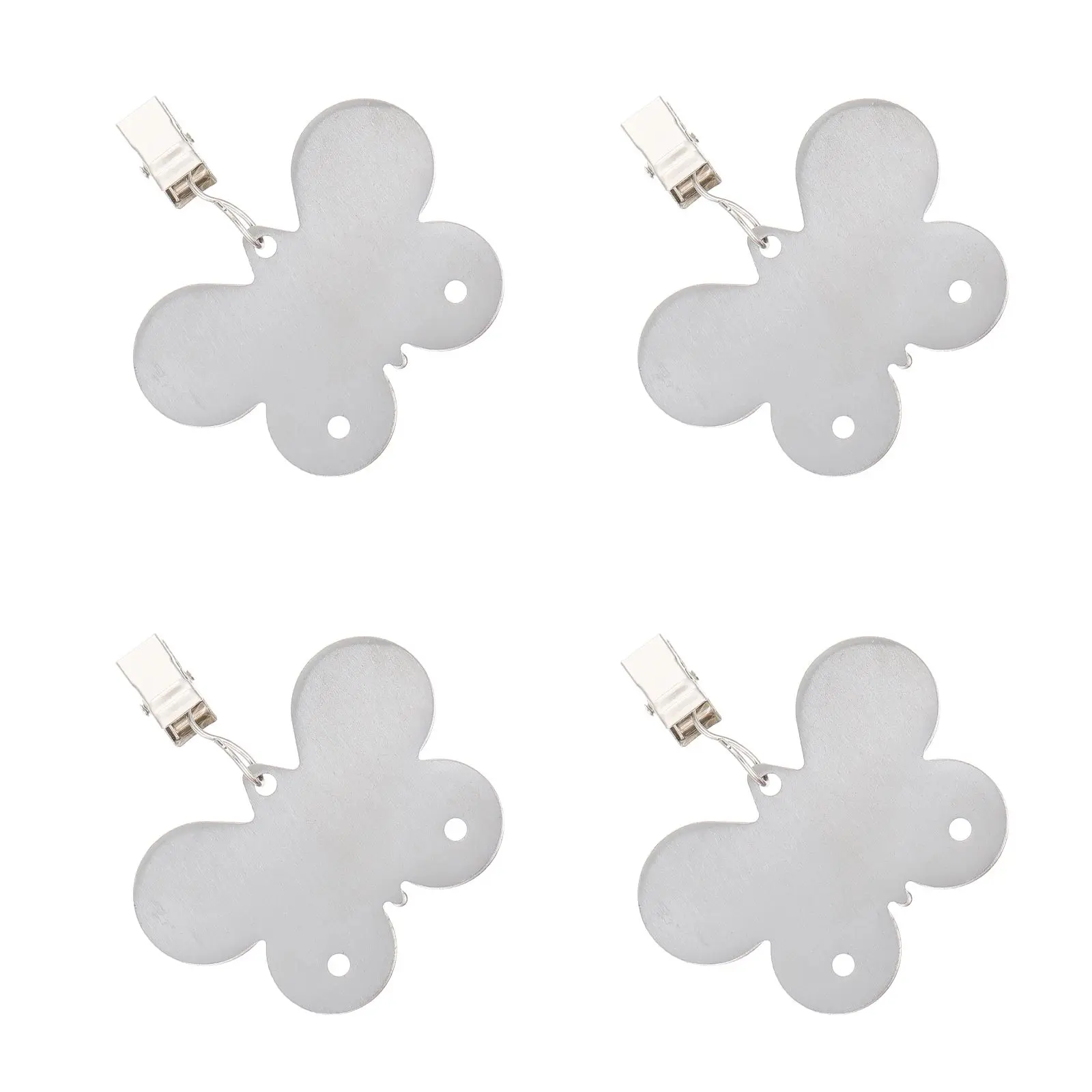 

4 Pcs Table Runner Clips Tablecloth Clips Windproof Fixators Smooth Holders Metal Cloth Tablecloth Holders Clamps