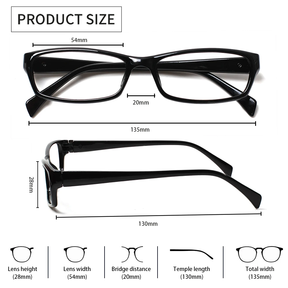 CLASAGA Reading Glasses Women Men HD Lenses Readers Eyewear with Spring Hinge Classic Aiti Fatigue  Computer Eyeglasses 0~+6.0