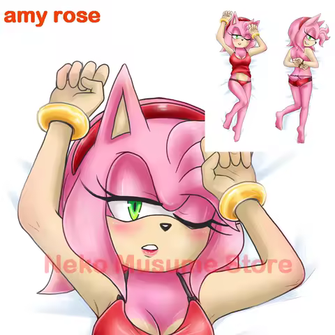 Dakimakura anime amy rose furry Double-sided Print Life-size body pillows cover Adult pillowcase