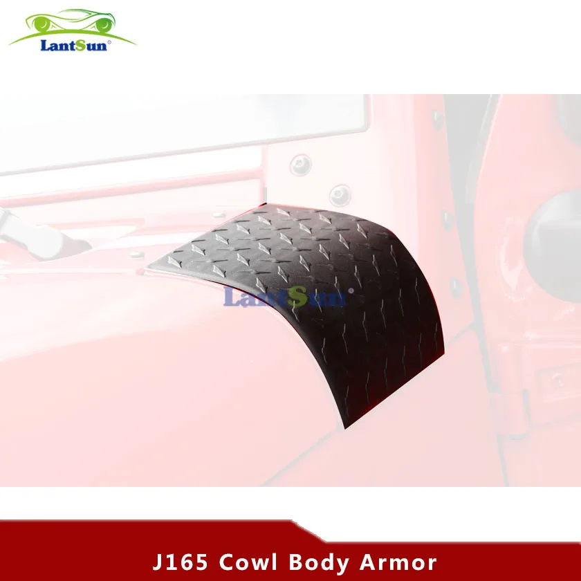 Lantsun J165 Body Armor Outer Cowl Covers Corner Guards ABS for Jeep for Wrangler JK07-17, 1-pair