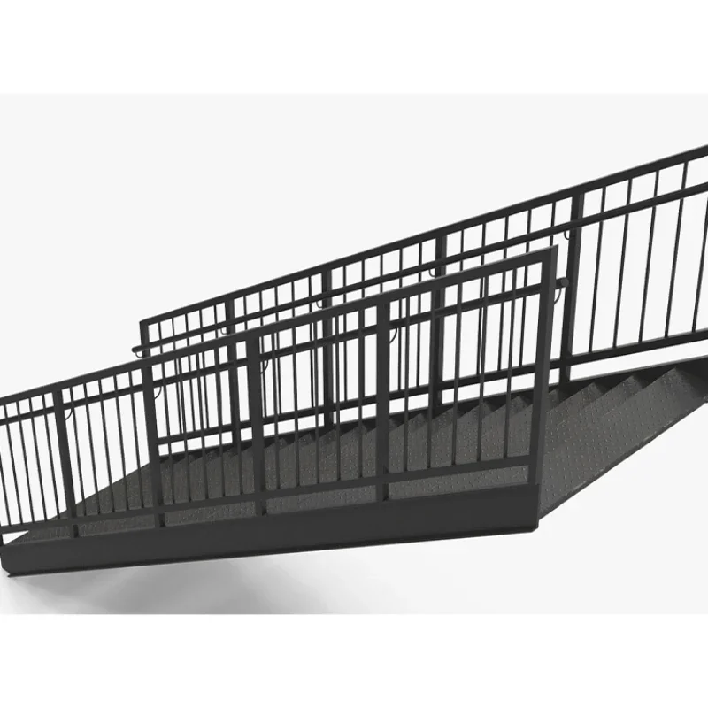 Outdoor Stairs Metal Stairs Galvanized Steel Stairs, Powder Coated Finishes