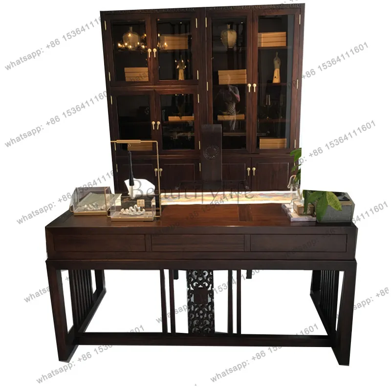

New Chinese Desk Writing Desk Solid Wood Modern Chinese Desk