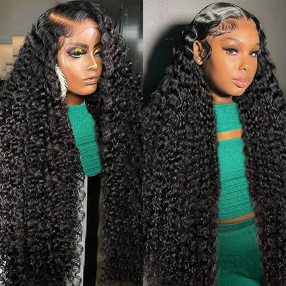

Deep Wave HD Lace Front Human Hair Wigs Indian Remy Hair 200% High Density 13x4 13x6 Lace Frontal Wigs For Woman Pre Plucked