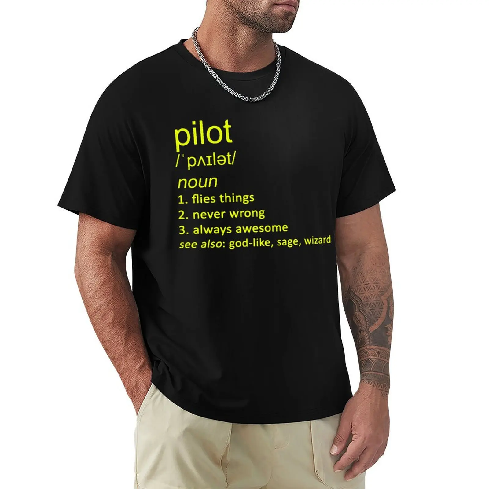 

Funny Pilot Joke Definition T Shirts Graphic Cotton Short Sleeve Birthday Gifts Flying Plane Helicopter Fly Work Job T-shirt