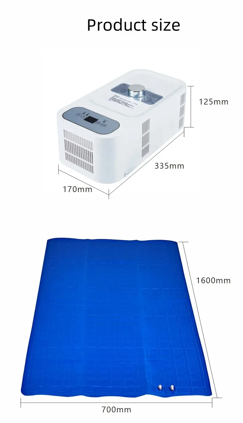 Electronic Refrigeration Ice Mat, Dual‑Core Semiconductor Water‑Circulation Cooling Mattress Pad