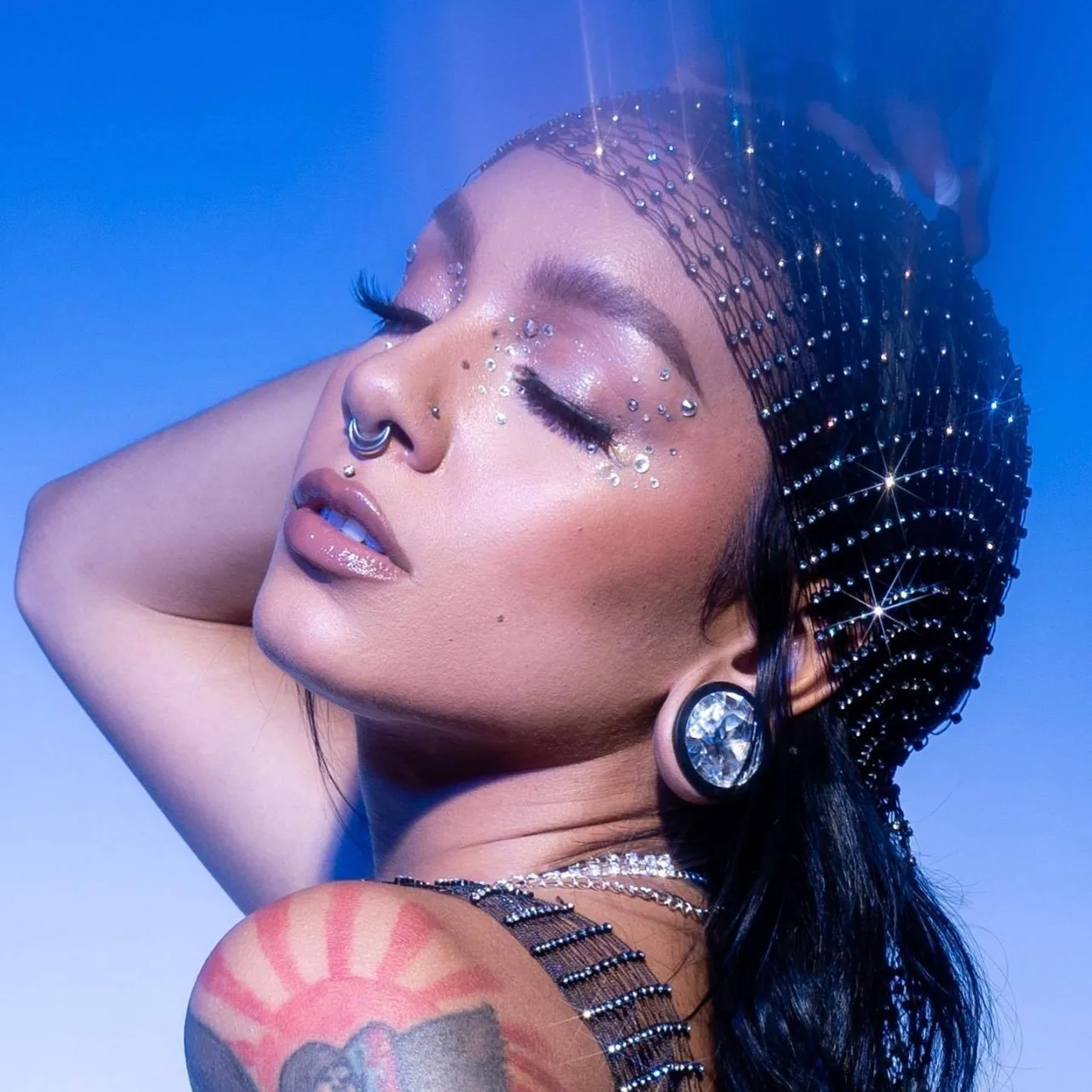 قبعة شبكية أوروبية وأمريكية جديدة، قبعة شبكة صيد مرنة، عصابة رأس مرنة من الماس الساخن، قبعة شبكة صيد مخصصة #3