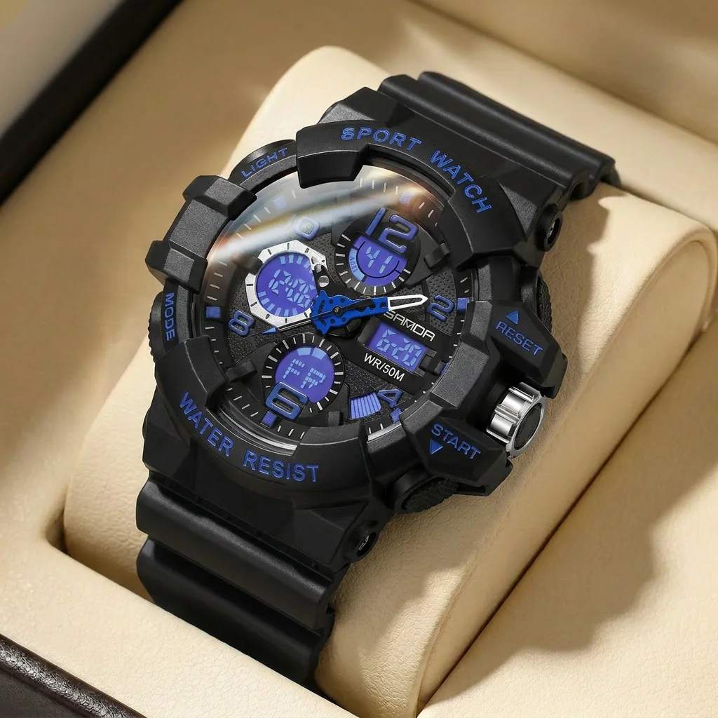 

1pcs Men's blue dial silicone strap vintage fashion classic fashion details Quartz Watch for business party holiday