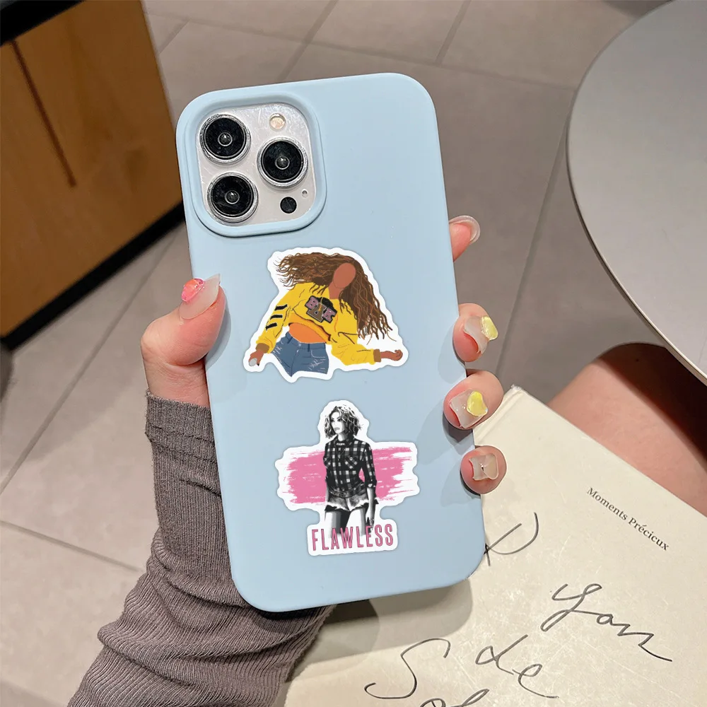 50PCS Singer Cartoon Stickers Beyonce Renaissance Graffiti Funny DIY Decoration Fridge Luggage Laptop Guitar Car Bike Decals Toy