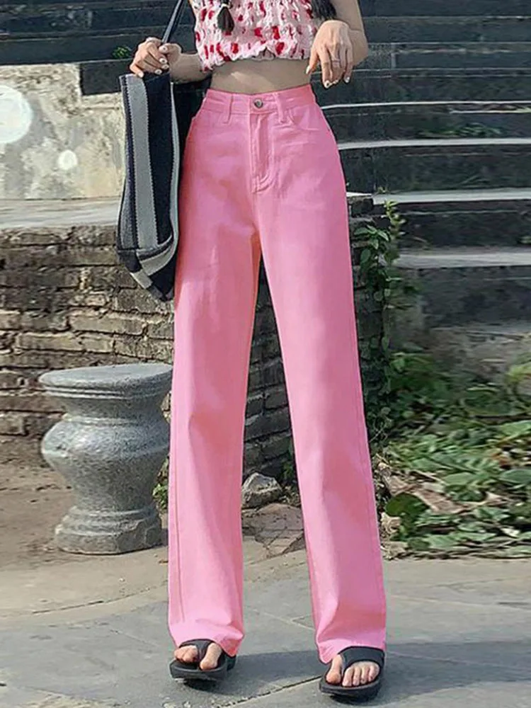 Baggy High Waist Straight New Jeans Women Korean Vintage Loose Denim Pants Spring Fall Streetwear Classic Casual Kot Pantolon