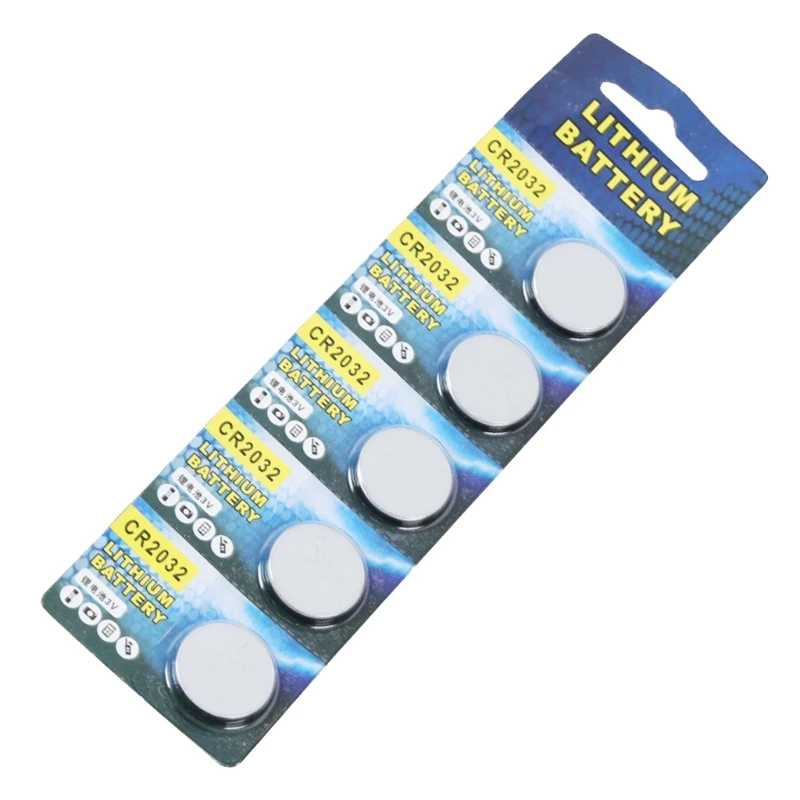 Small Button Battery CR2032 Battery 3V Lithium Universal used for Tuners 5 Pack