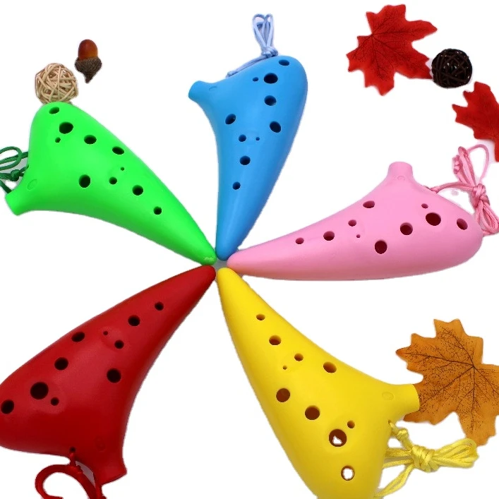 

Early Childhood Education Baby Musical Instrument Ocarina Toy for Kids Shanghai Unisex ABS Small Gold Key Flute Wood Key Type