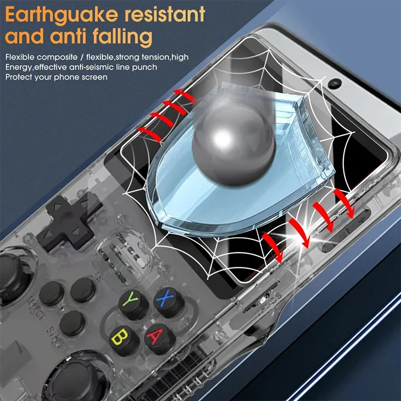 3-1PCS Screen Protector For R36Max Game Console Anti-scratch Tempered Glass For R36 Max Protective Film Game Console Accessories