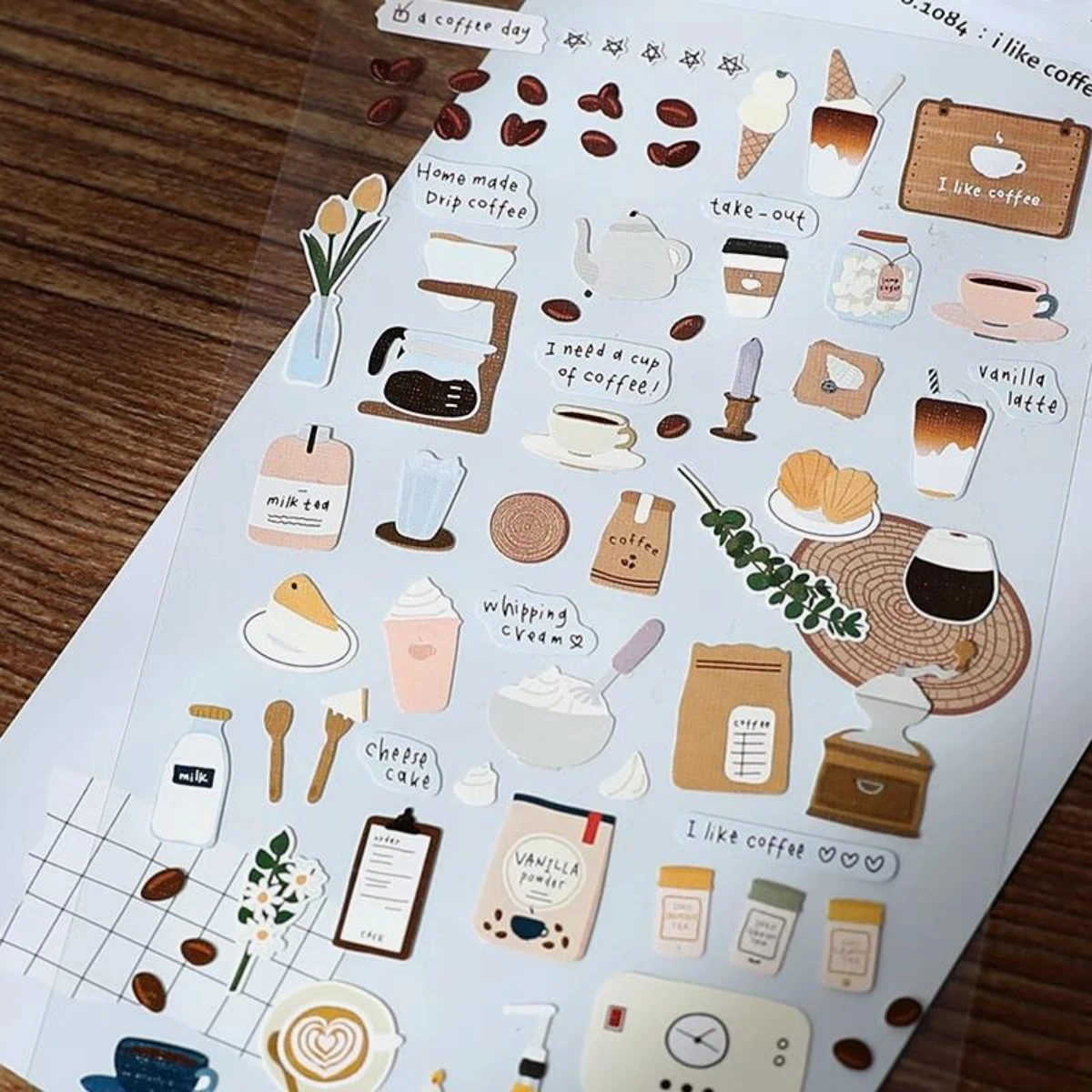 Korean Import Original Suatelier I Like Coffee Sticker Scrapbook Decoration Stationery DIY Stickers School Office Supply