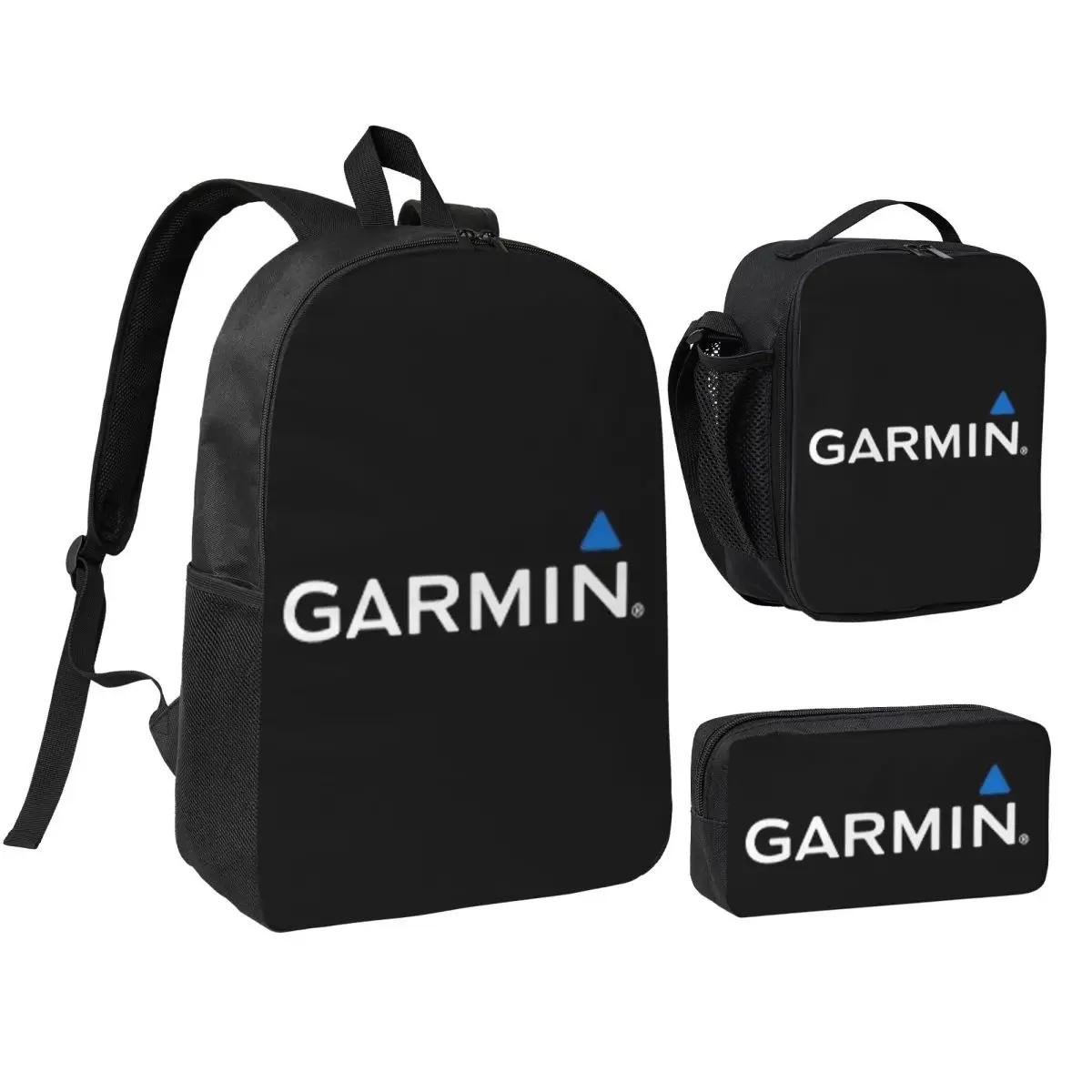 

GARMIN Backpack Student BookBag School Bag Shoulder Bags 3ps Insulated Lunch Bag Pencil Case