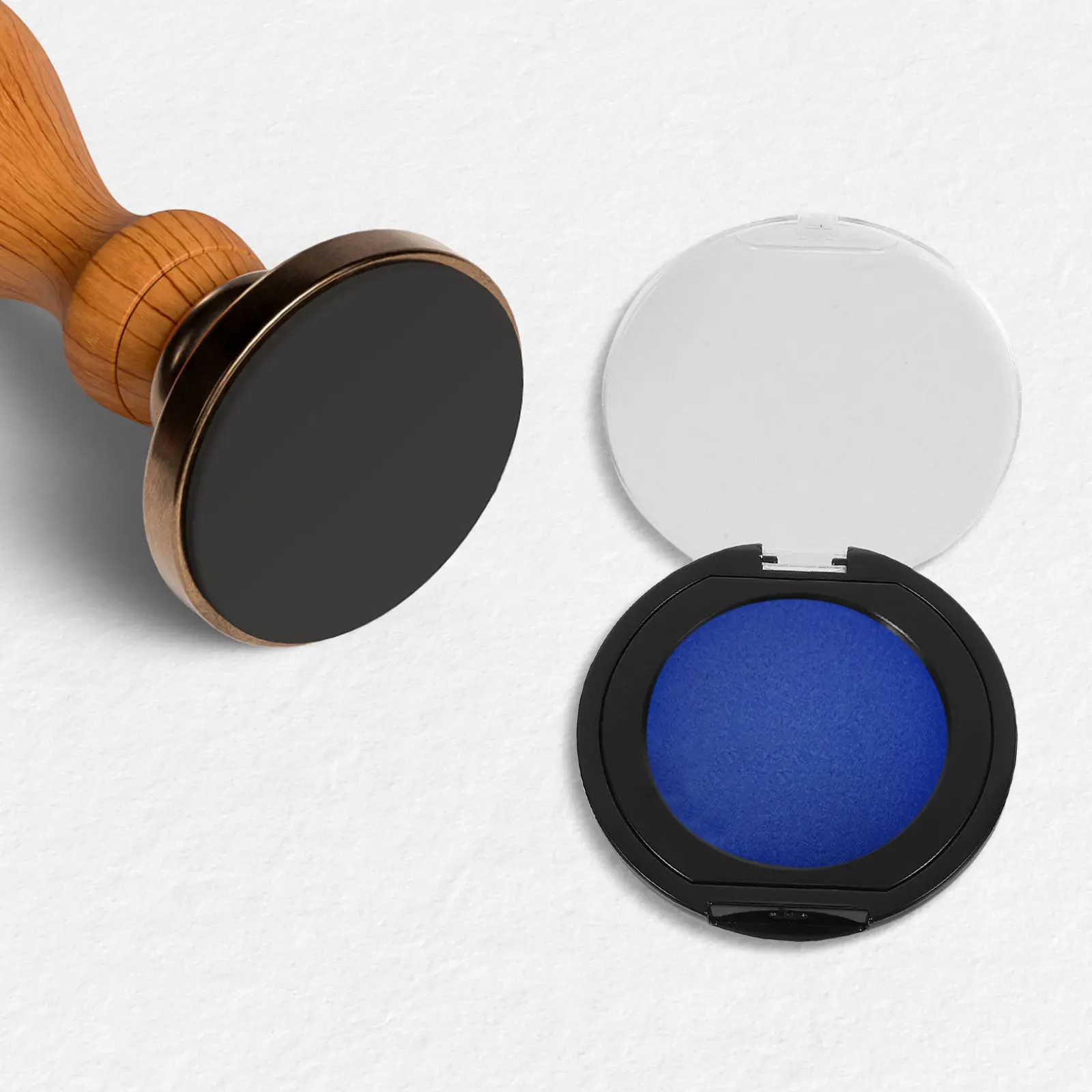 Fingerprint Ink Pad Thumbprint Pad Quick Drying Compact Security Stamp for Notary Identification Financial Accounting Black Ink