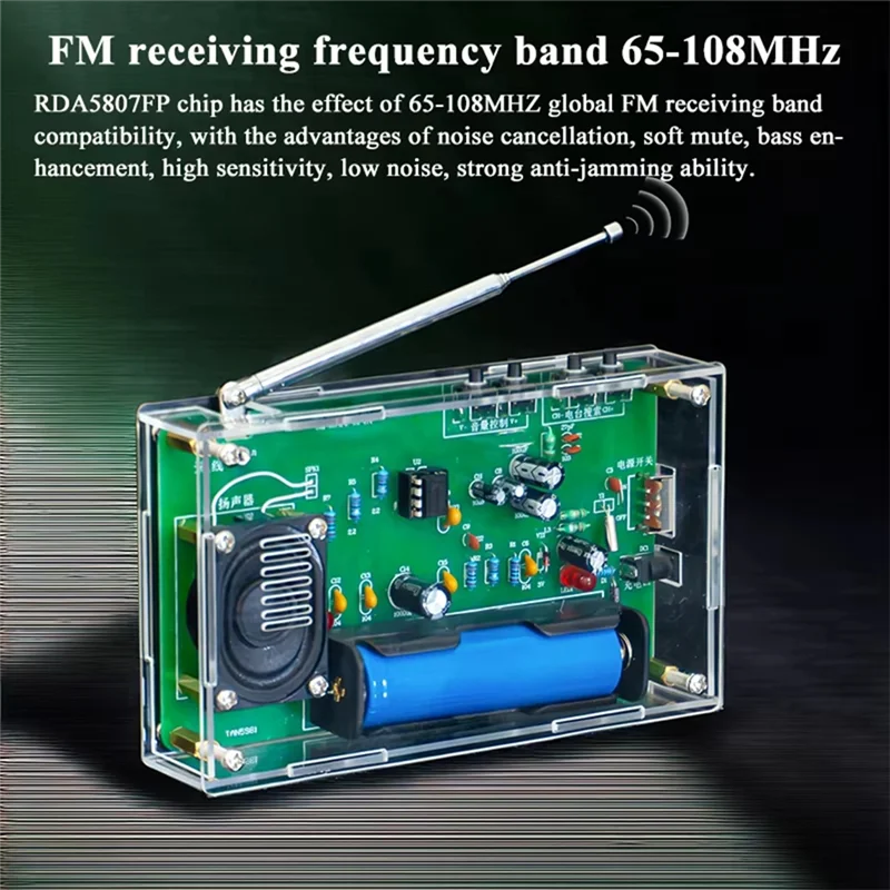 

Superb DIY FM Radio Kit Electronic Production DIY Students Welding Practice Assembly Teaching Training Circuit Board Parts