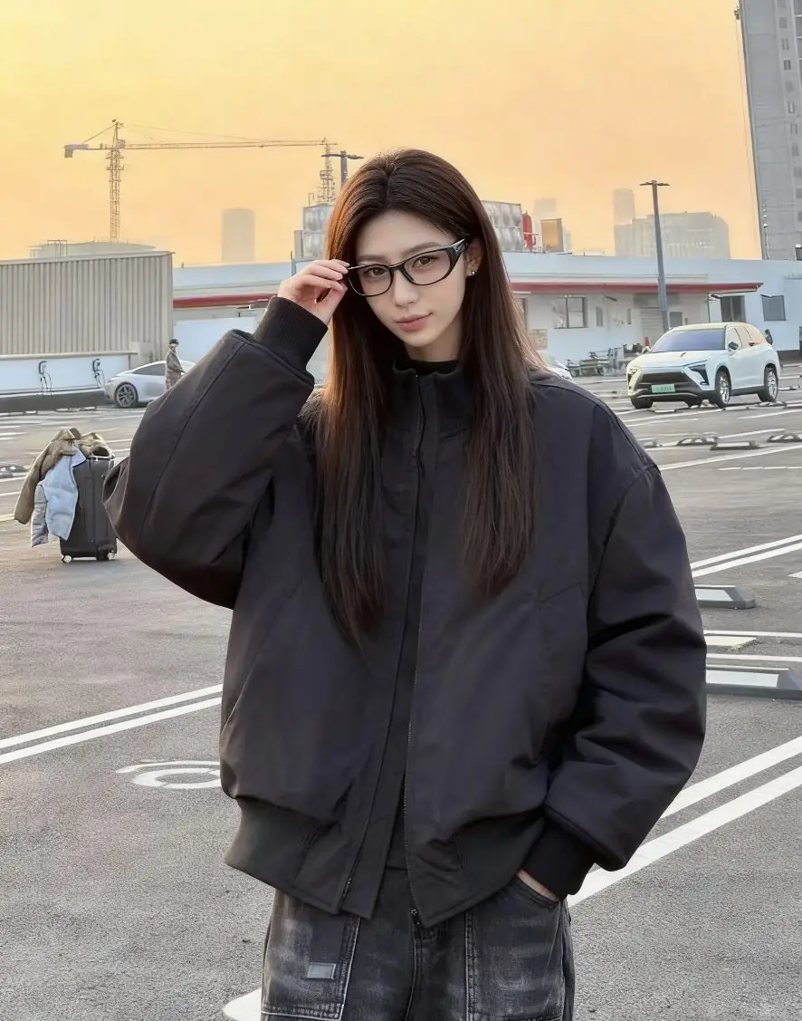 

Куртки-бомберы Женская куртка Красная осенняя поясная куртка с поясом и завязками на талии Художественная декоративная расклешенная плиссированная принцесса для поездок на работу