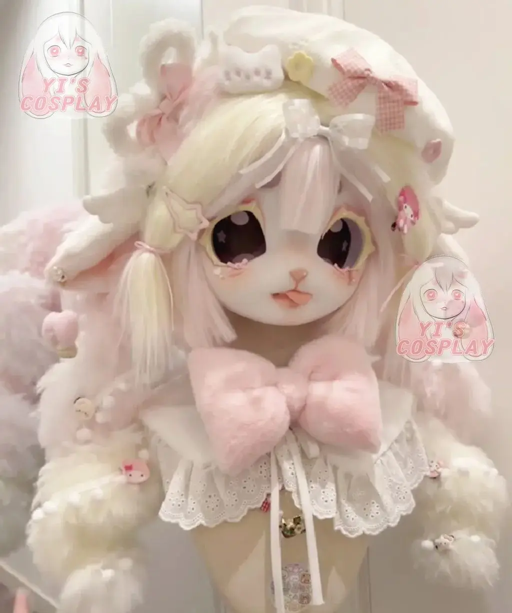 

Handmade Custom Fursuit head Yis Cosplay Furry Kigurumi Head Kemono Headsets Beast Customized Fursuit Kemono Head