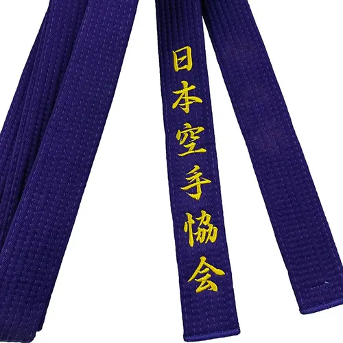 자수 일본 가라테 연합 (JKA), 일본 컬러 벨트, 무술 벨트 등급 및 테스트 요구 사항, 너비 4cm 