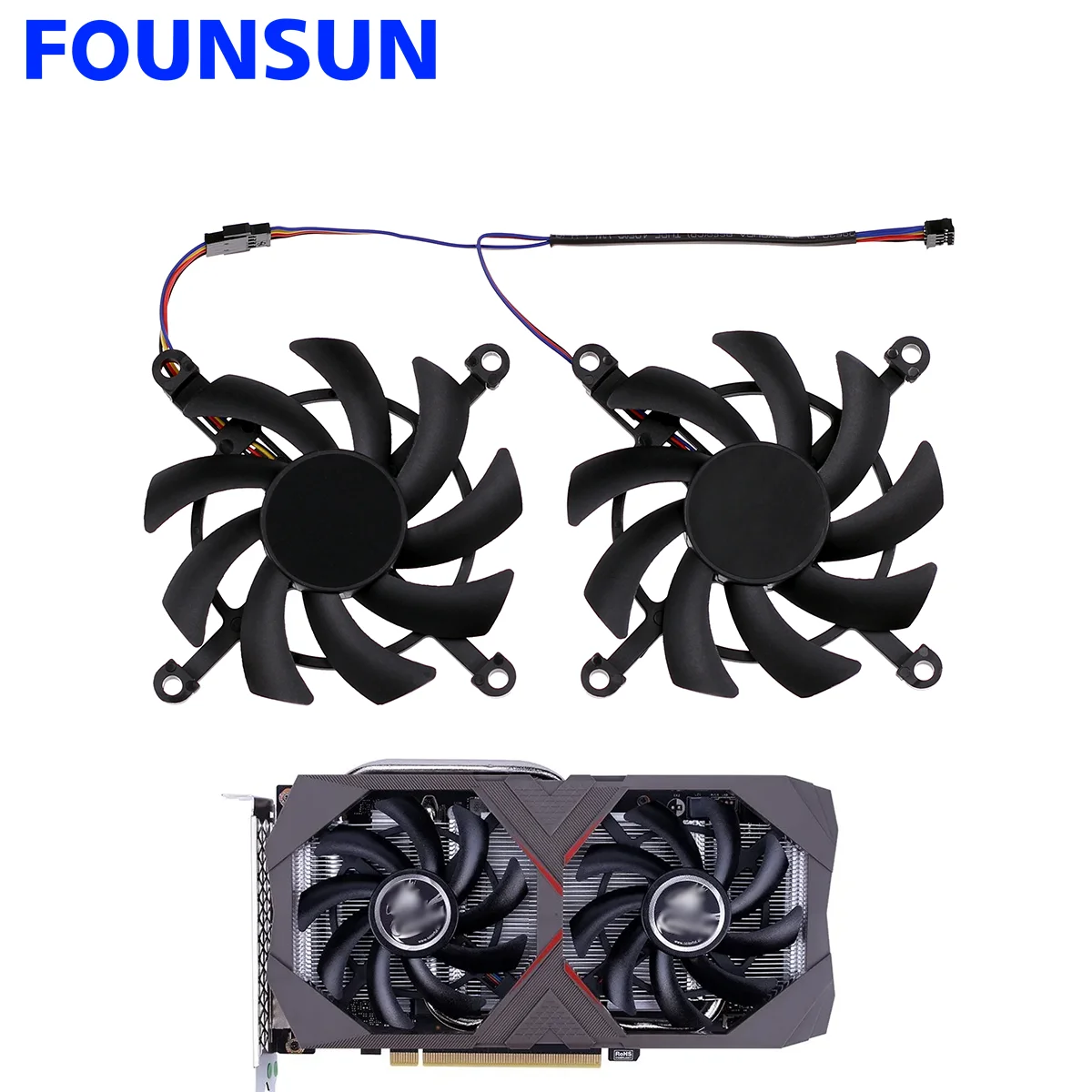 2PCS 85MM GPU Fan For Colorful GeForce GTX 1660 TI 1660 Super RTX 2060 2060Super Graphics Card Cooling Fan