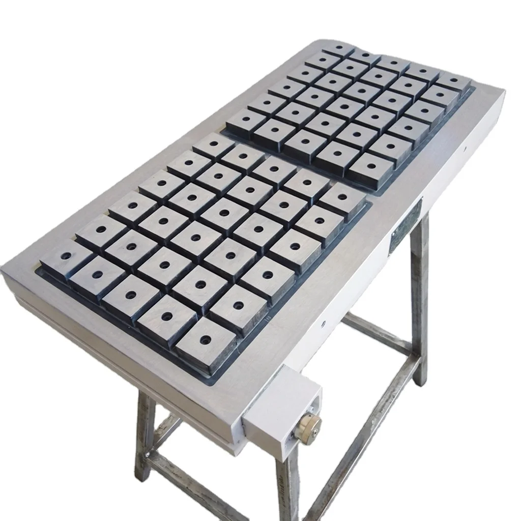 Electric permanent magnet chuck 16KG/CM ², high efficiency numerical control lathe milling fixture for metal cutting