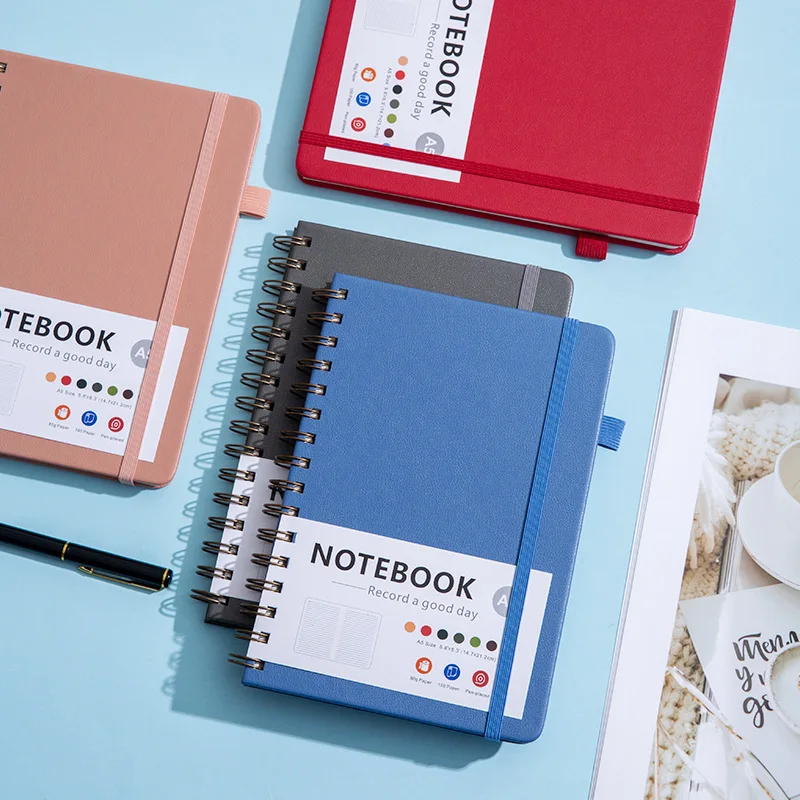 Notebook strap diary a5 cortical coil student notepad