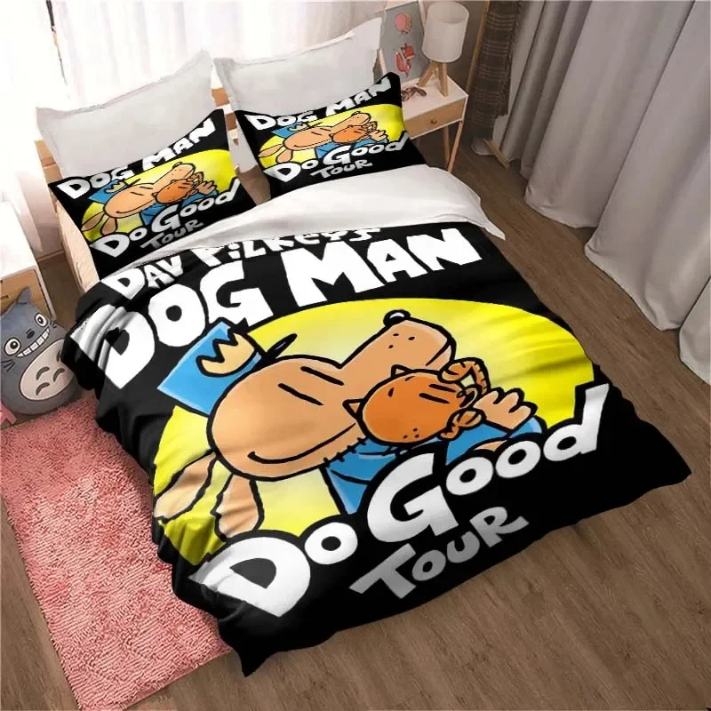 Imagem -03 - Desenhos Animados Duvet Cover Bed Conjunto para Adultos Bonito Cão Impressão Colcha Fronha Consolador Rei Queen Size Meninos Cama