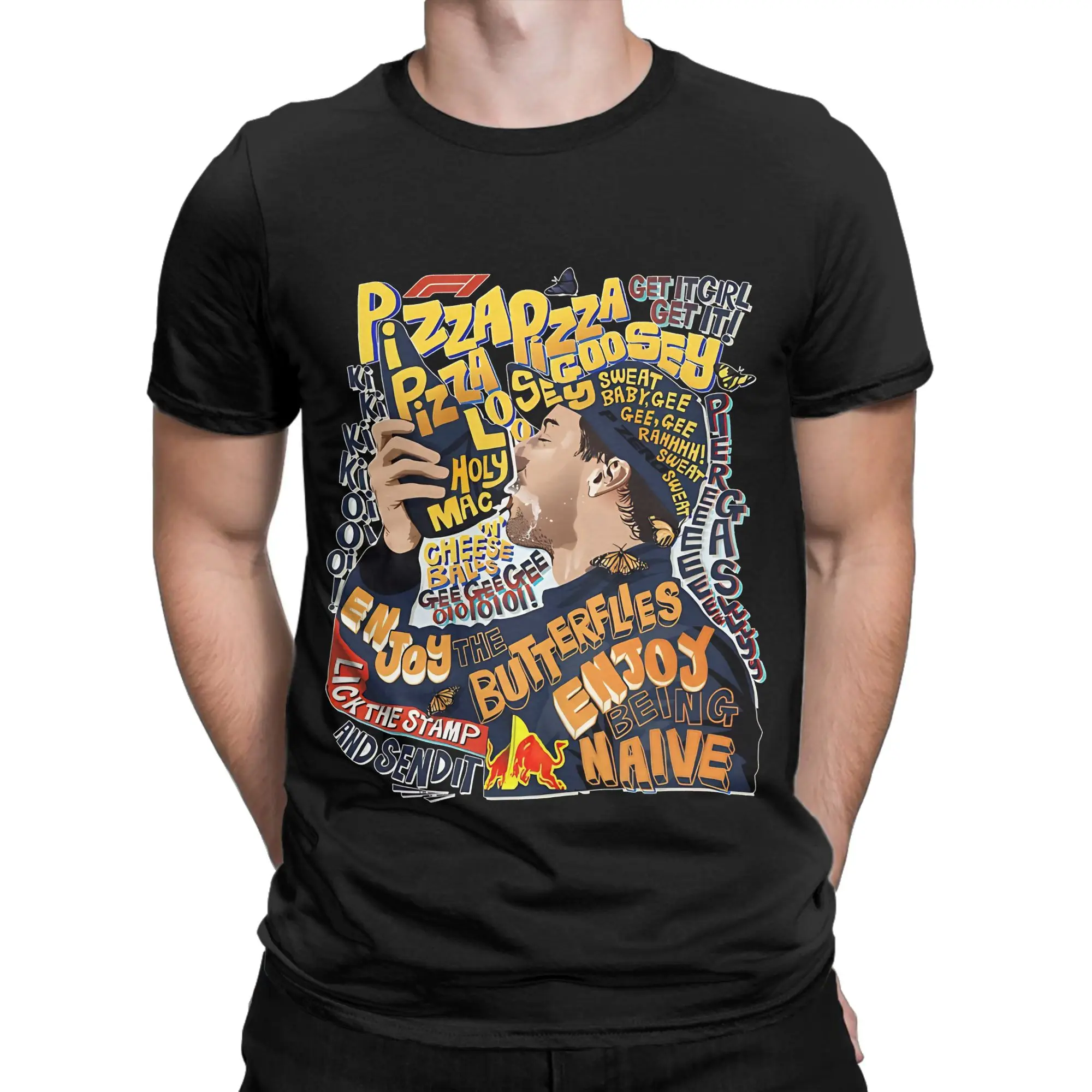 Camiseta de algodón 100% con citas de Ricciardo, camisetas divertidas con citas de Daniel Ricciardo para hombre