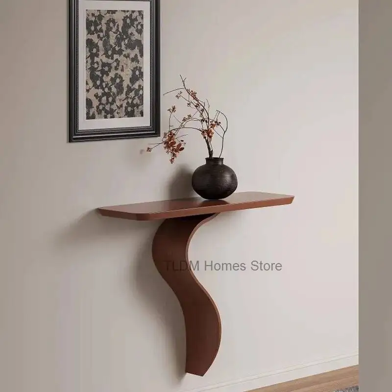 Wabi Sabi Design Console Table Rustic Minimalist Elegant Curved Console Table For Hallway Entrance Woonkamer Tafel Furniture