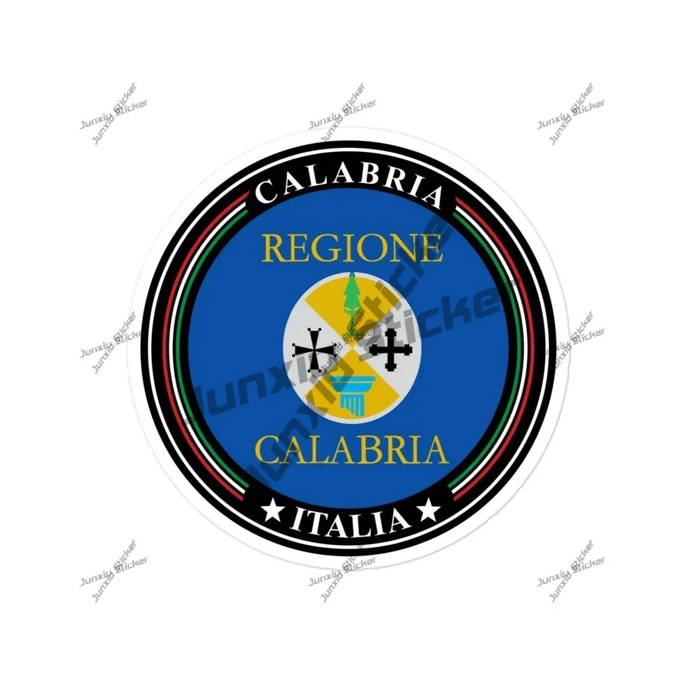 

Calabria Italy Round Flag Stickers For Bumper Bodywork Windshield Decoration Accessoire Voiture Anti Scratch Exterior Accessorie