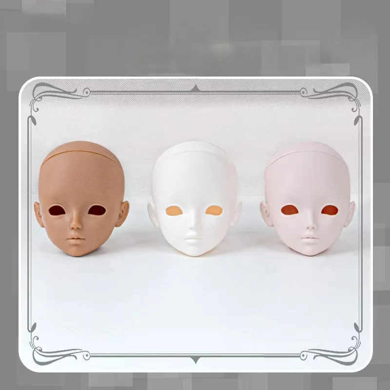1 Pieces Head 1/3 BJD Accessories White / Pink/ Tan Skin Doll's Head Makeup Practice DIY Toy
