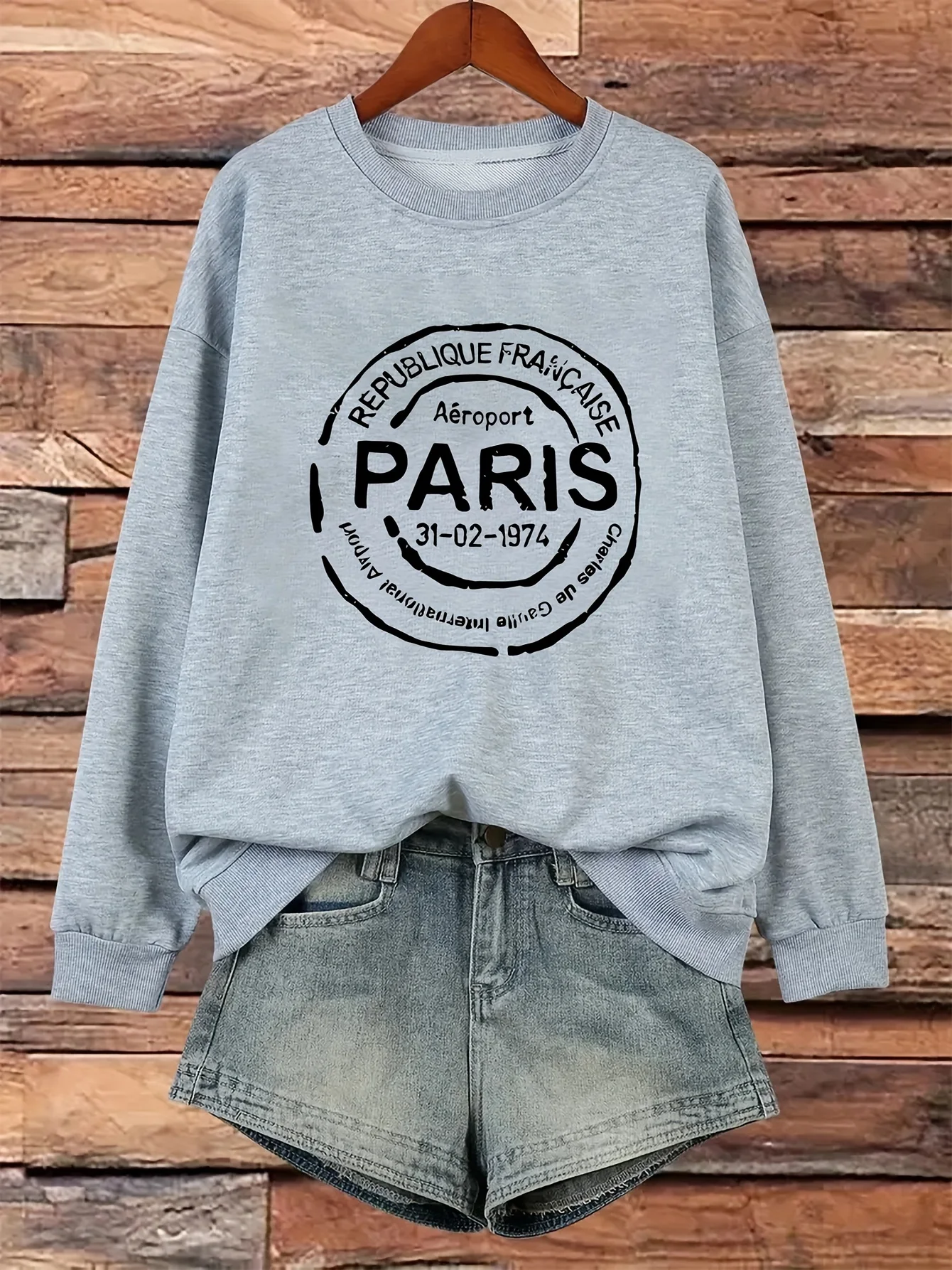 

Женский осенне-зимний повседневный свободный и удобный теплый пуловер с круглым вырезом и длинными рукавами с буквенным принтом