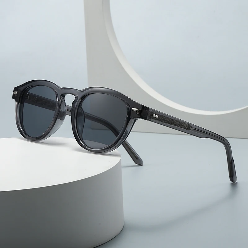 European and American Cross-Border Trendy Street Style Retro Artistic Acrylic Insert Sunglasses Modern Charm Ins Sunglasses 2802