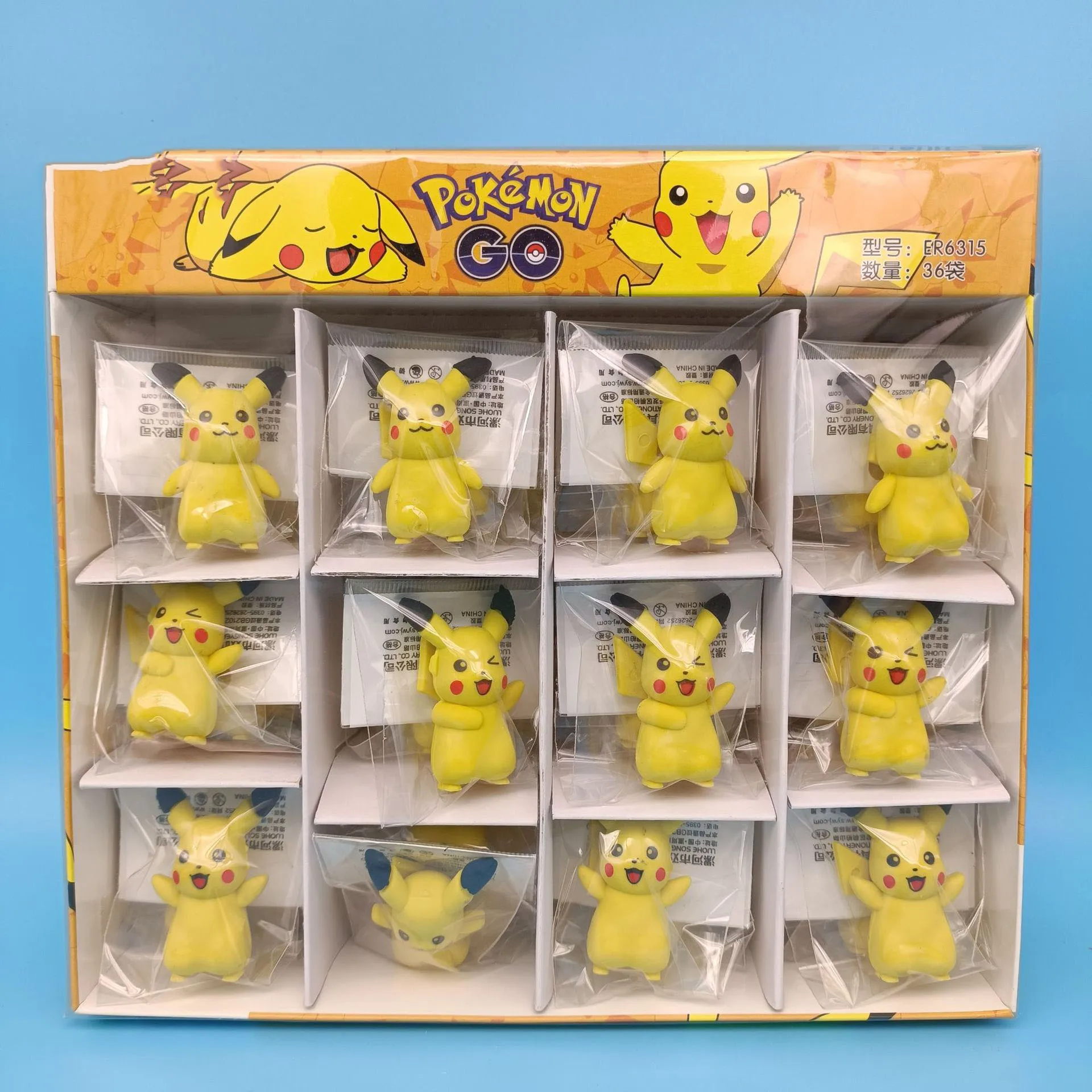 

New model Pikachu Eraser Cartoon Anime Figure Student School Stationery Supplies For Kawaii 3d Erasers Toys