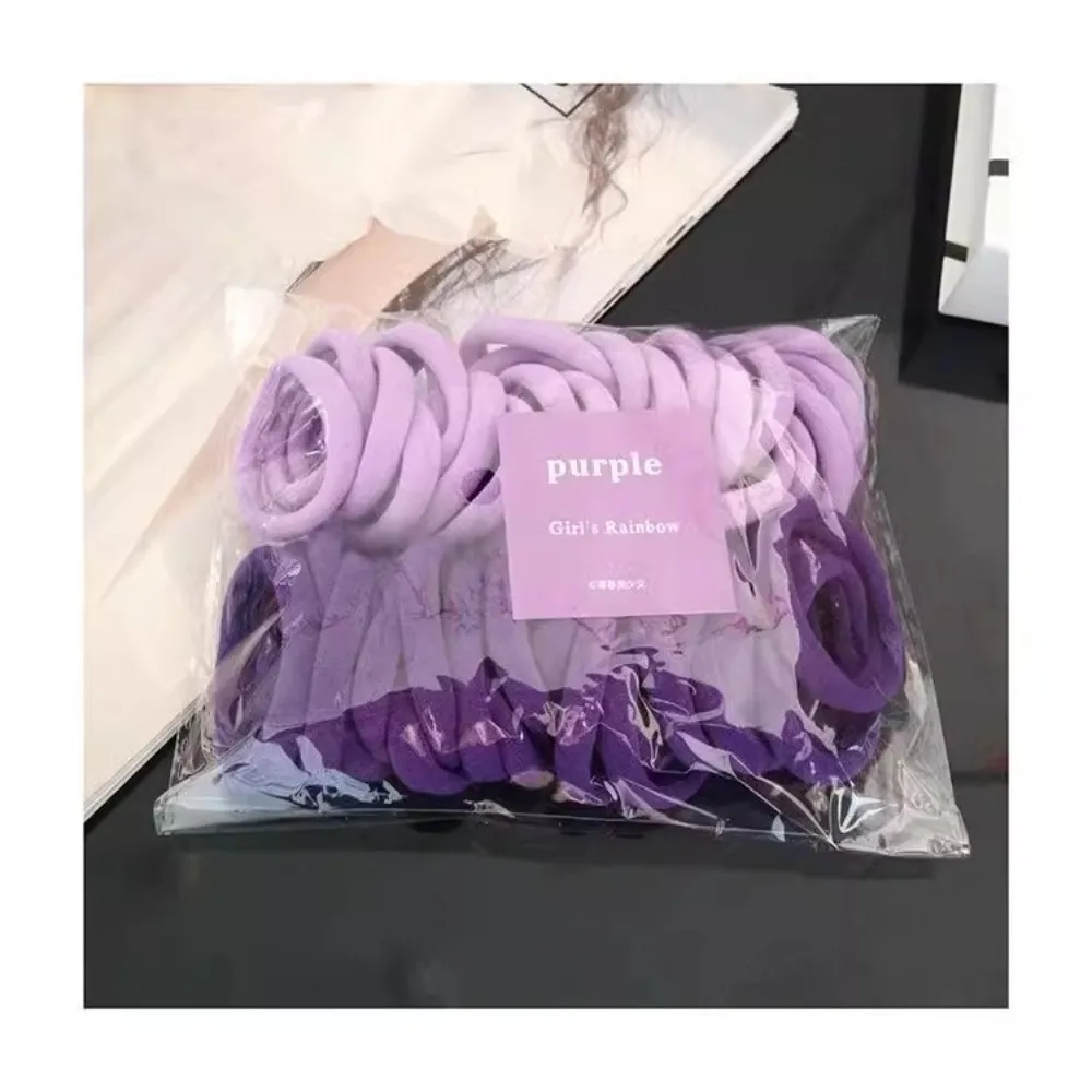 50PCS New High Elastic Colorful Elastic Hair Ties No Damage Seamless Hair Bands Non-Slip Ponytail Holders For Girls