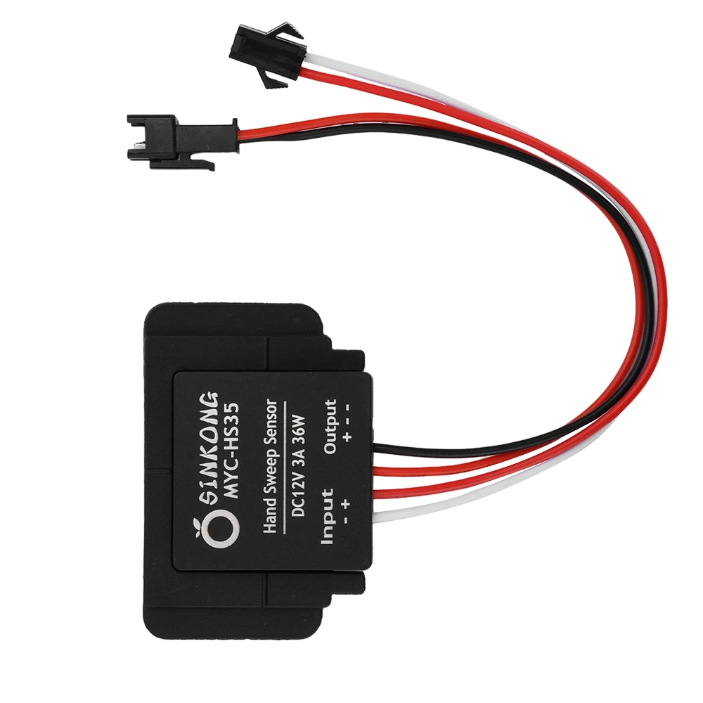 DC12V 3A Dual Color Temperature Electrodeless Dimming Sensor Switch 36W Hand Sweep Sensor Switch for Led Light Mirror Headlight