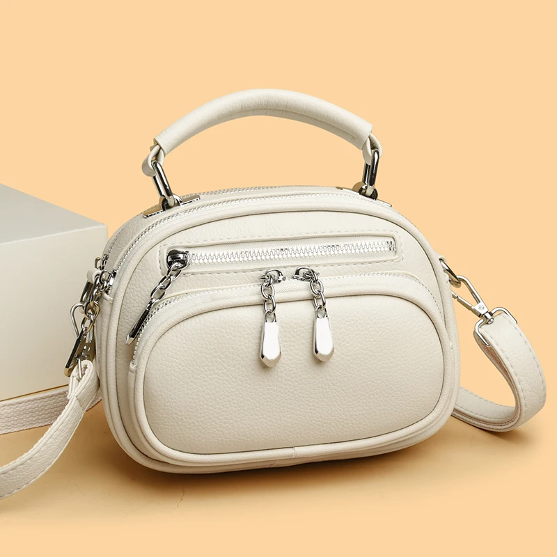 

Мягкая кожаная сумка через плечо, женская сумка-портфель на одно плечо, модная универсальная женская сумка, повседневная сумка среднего размера