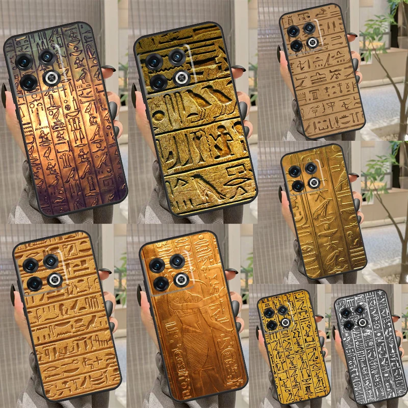 Egyptian Hieroglyphics Case For OnePlus 11 8 9 10 Pro Nord 2T N10 N20 N30 CE 2 3 Lite OnePlus 10T 8T 9RT 10R Cover