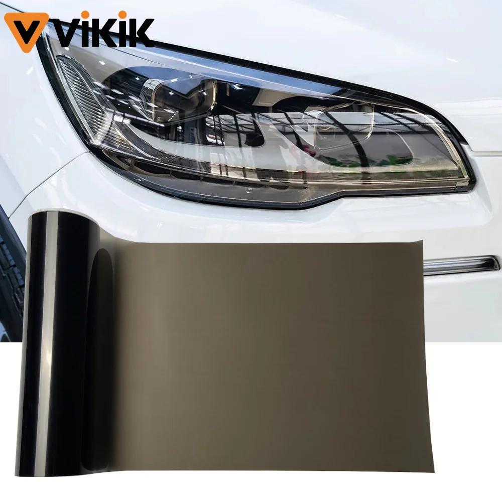 Película de Vinilo para Faros Delanteros de Coche, Película de Vinilo para Faros Antiniebla, Vinilo Negro Transparente, Adhesivo Impermeable para Coche