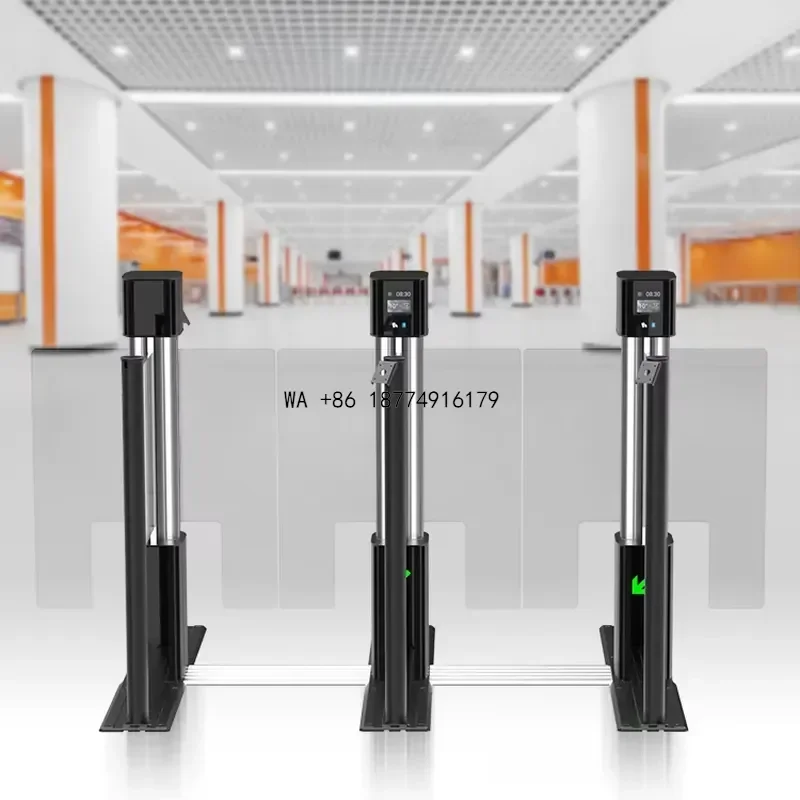 wmwmnu 3D Luxury Face & RFID Card Attendance System Pedestrian Access Control Security Swing Barrier Gate Turnstile forOEM