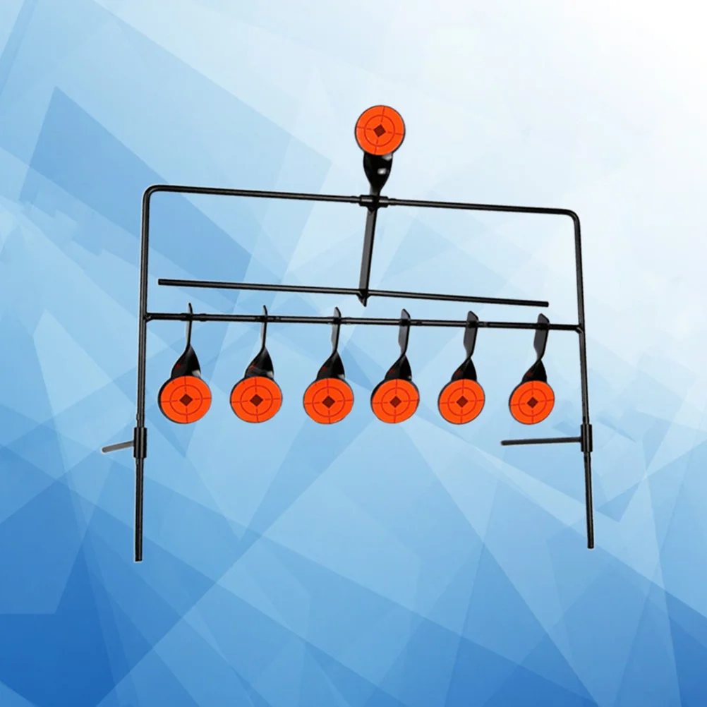 سبعة رؤوس إعادة ضبط تلقائي من الصلب ممارسة الرماية الهدف الصيد ممارسة لعبة في الهواء الطلق لتدريب مهارات التنسيق بين اليد والعين #2